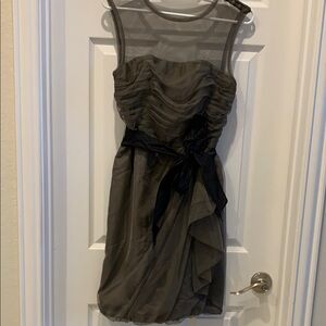 Elegant Gray Sleeveless Dress